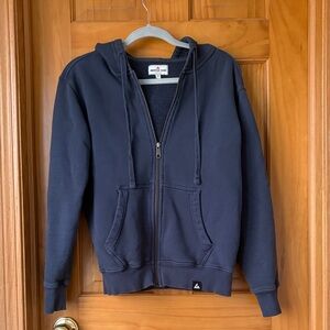 American Giant Navy Blue Full-Zip Hoodie in Medium